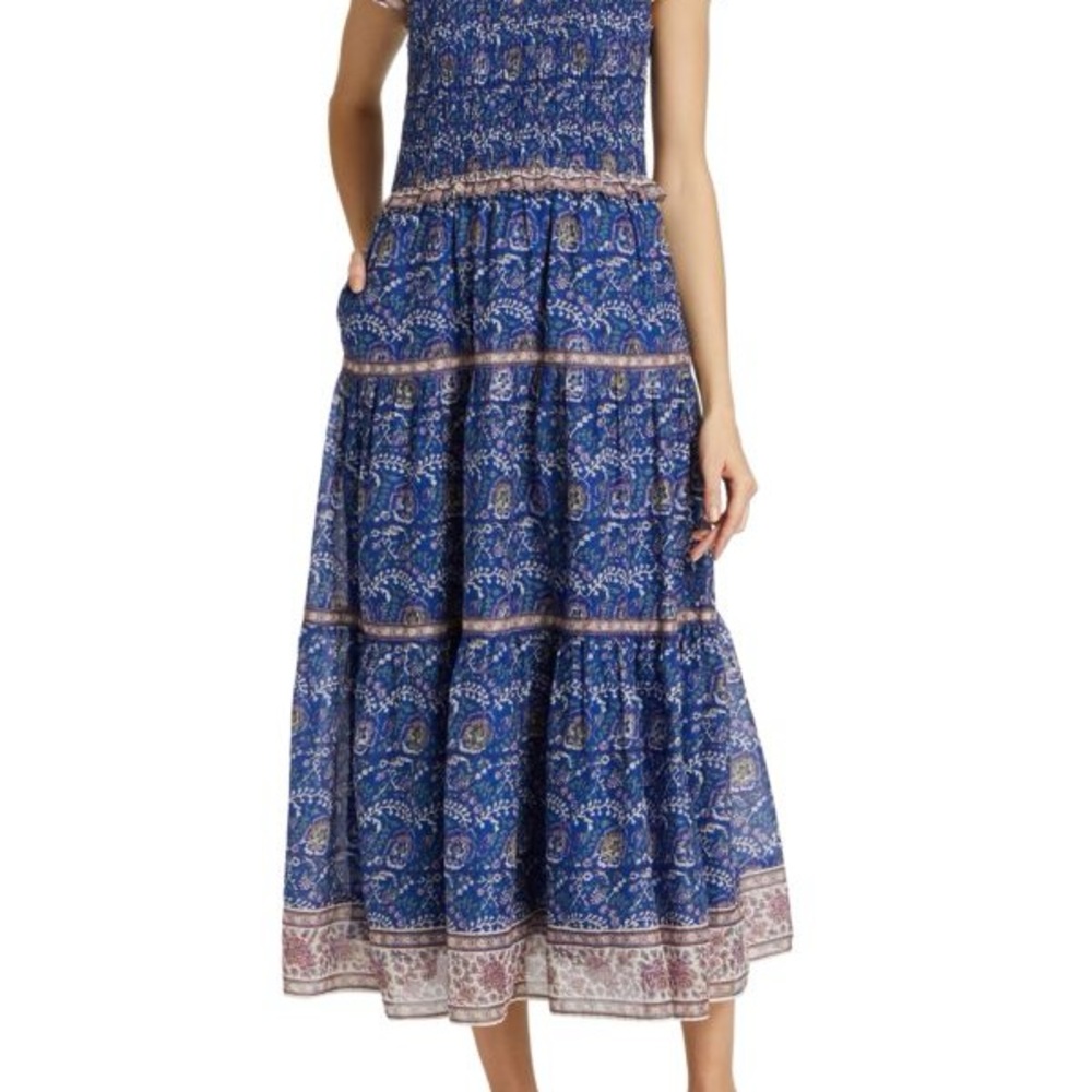 Sea New York Navy Paisley Maxi Dress